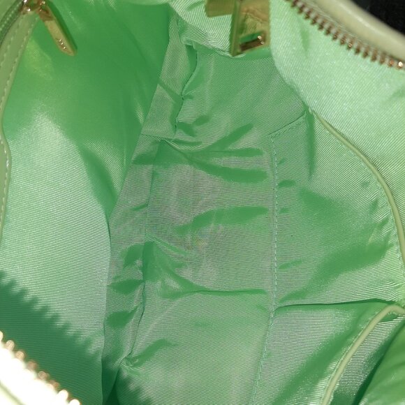 Melie Bianco Brigitte Woven Light Yellow Green Vegan Leather Bag - Picture 9 of 12